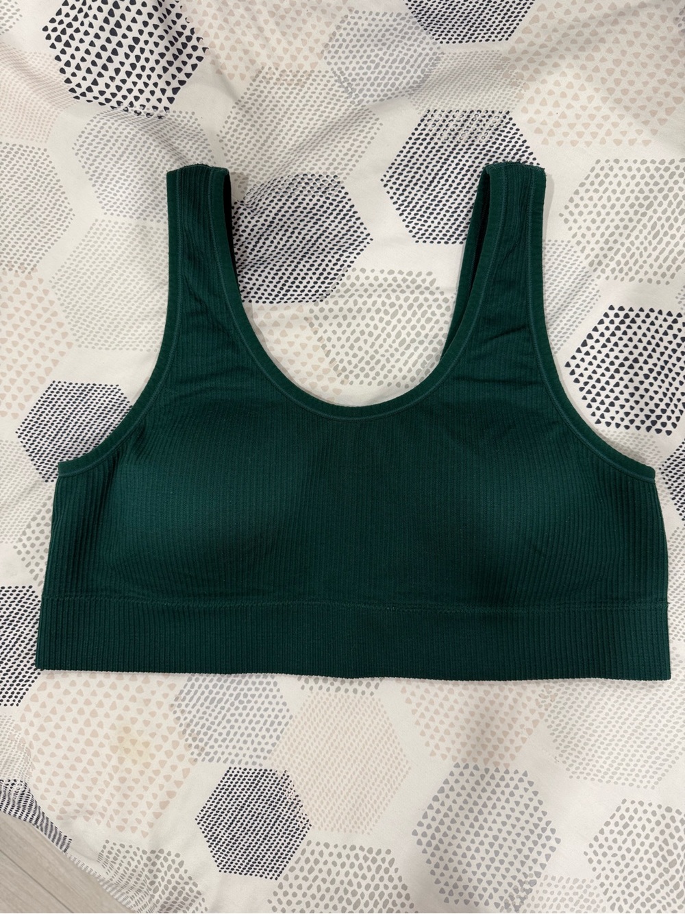 Torrid Ribbed Scoop Neck Padded Bralette - Forest Green
